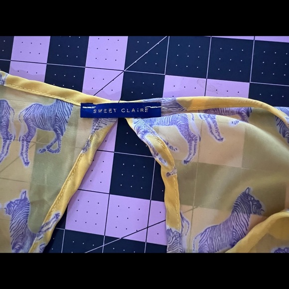 Sweet Claire Sheer Zebra Top Medium - Picture 7 of 7